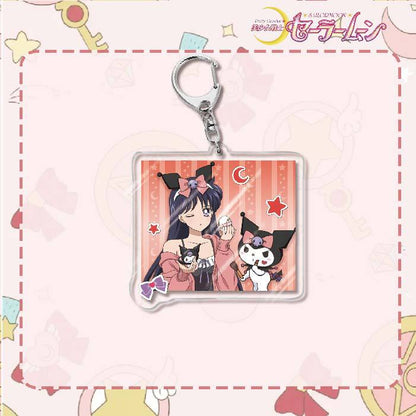 Custom Keychain Cute Cartoon Tsukino Usagi Metal Anime Sailormoon UV Printing Waterproof Bottle Custom Opener