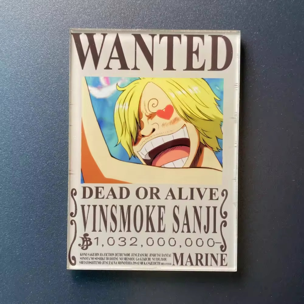 Custom Anime Acrylic Fridge Magnets One Piece Bounty Cartoon Charms Cute Decorative Magnets for Gifts  Souvenirs