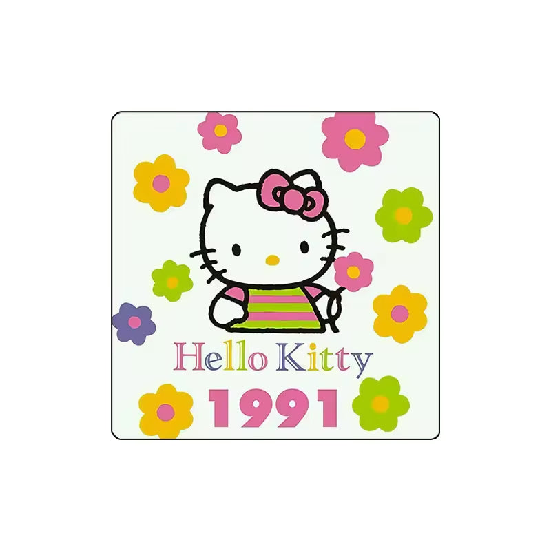 Custom Charm Cute Cartoon Kitty Cat Anniversary  Crystal Glass Soft Magnetic Refrigerator Magnet