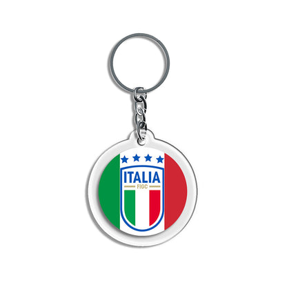 2026 Football National Flag Acrylic Keychain | Round Sports Fan Souvenir