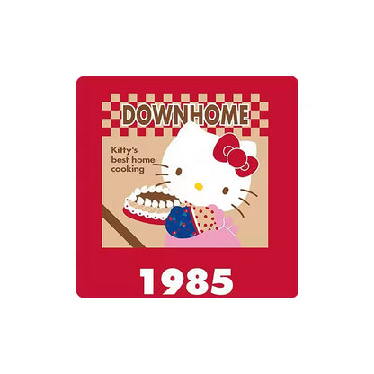 Custom Charm Cute Cartoon Kitty Cat Anniversary  Crystal Glass Soft Magnetic Refrigerator Magnet