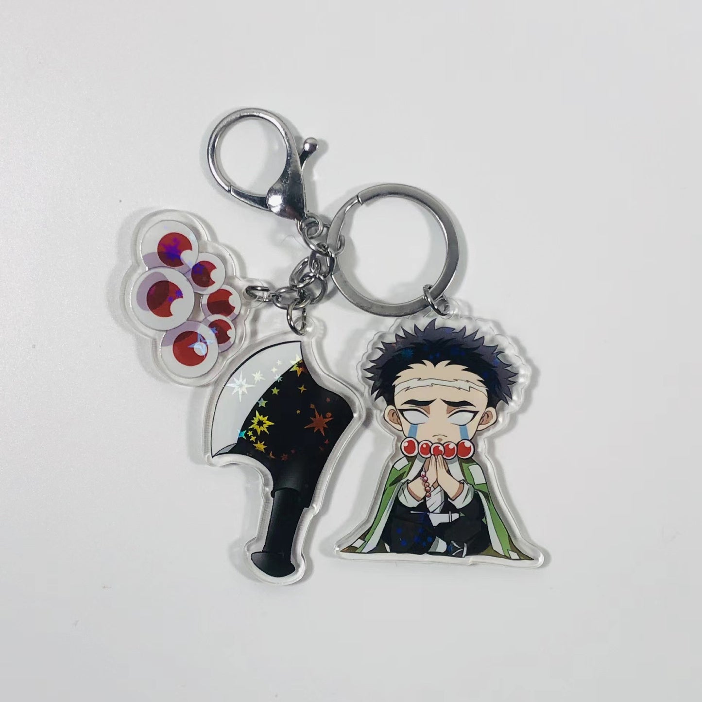 Demon Slayer Acrylic Keychain with Sword  Tanjiro Kamado, Zenitsu Agatsuma, Nezuko Kamado Anime Keyring Pendant