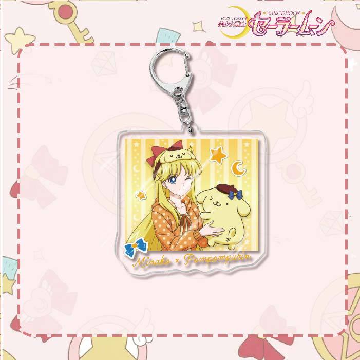 Custom Keychain Cute Cartoon Tsukino Usagi Metal Anime Sailormoon UV Printing Waterproof Bottle Custom Opener