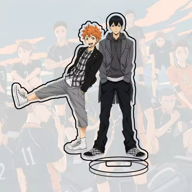 Custom Standee Haikyuu Volleyball Anime Team Acrylic Desktop Stand Figure Hinata Shoyo Kageyama Tobio Gift Decoration