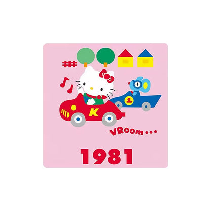 Custom Charm Cute Cartoon Kitty Cat Anniversary  Crystal Glass Soft Magnetic Refrigerator Magnet