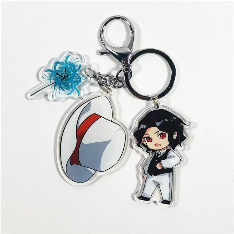 Demon Slayer Acrylic Keychain with Sword  Tanjiro Kamado, Zenitsu Agatsuma, Nezuko Kamado Anime Keyring Pendant