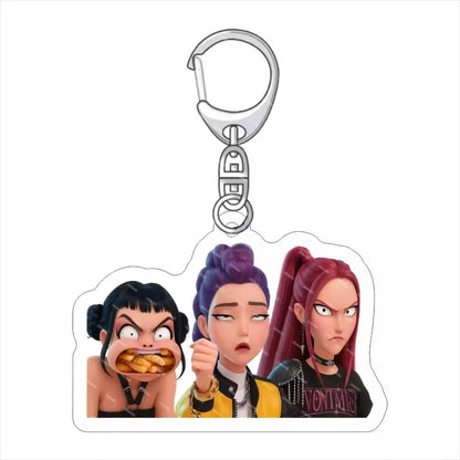 Demon Hunter Anime Cartoon  Acrylic Waterproof Keychain-Wholesale Custom Business Gift