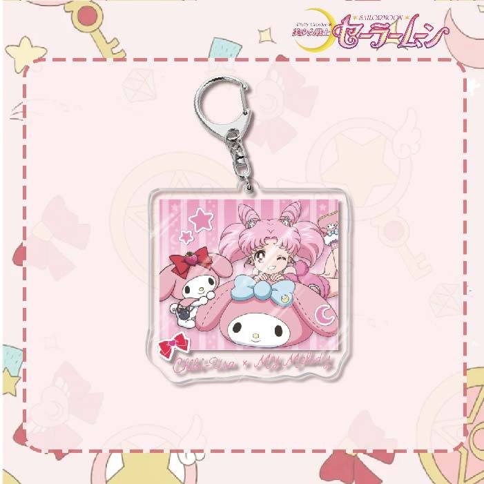Custom Keychain Cute Cartoon Tsukino Usagi Metal Anime Sailormoon UV Printing Waterproof Bottle Custom Opener