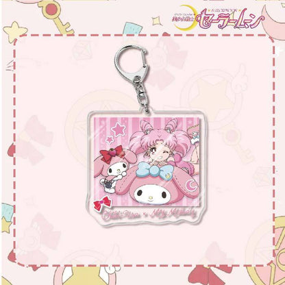 Custom Keychain Cute Cartoon Tsukino Usagi Metal Anime Sailormoon UV Printing Waterproof Bottle Custom Opener