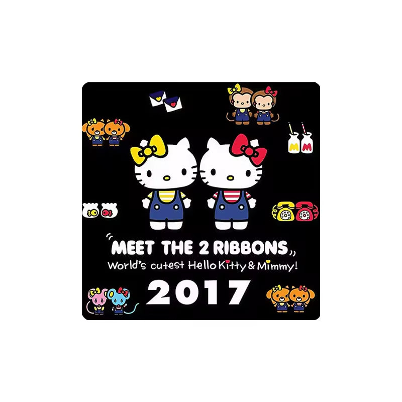 Custom Charm Cute Cartoon Kitty Cat Anniversary  Crystal Glass Soft Magnetic Refrigerator Magnet