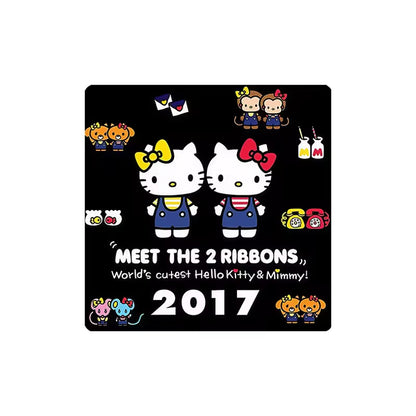 Custom Charm Cute Cartoon Kitty Cat Anniversary  Crystal Glass Soft Magnetic Refrigerator Magnet
