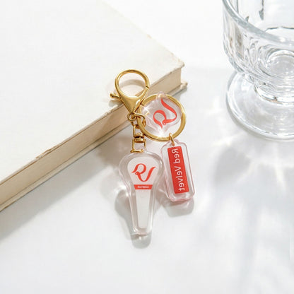 Custom Kpop Style Acrylic Light Keychain  Cartoon Photo Pendant for Gifts Souvenirs Fans