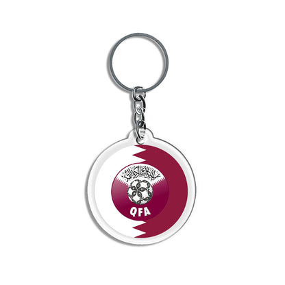 2026 Football National Flag Acrylic Keychain | Round Sports Fan Souvenir