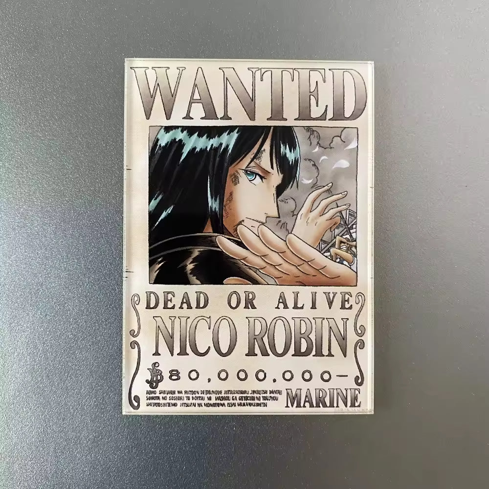 Custom Anime Acrylic Fridge Magnets One Piece Bounty Cartoon Charms Cute Decorative Magnets for Gifts  Souvenirs