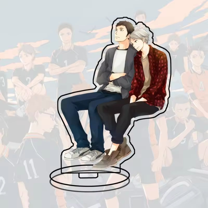 Custom Standee Haikyuu Volleyball Anime Team Acrylic Desktop Stand Figure Hinata Shoyo Kageyama Tobio Gift Decoration