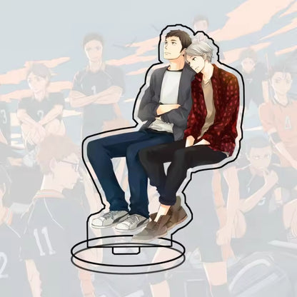 Custom Standee Haikyuu Volleyball Anime Team Acrylic Desktop Stand Figure Hinata Shoyo Kageyama Tobio Gift Decoration