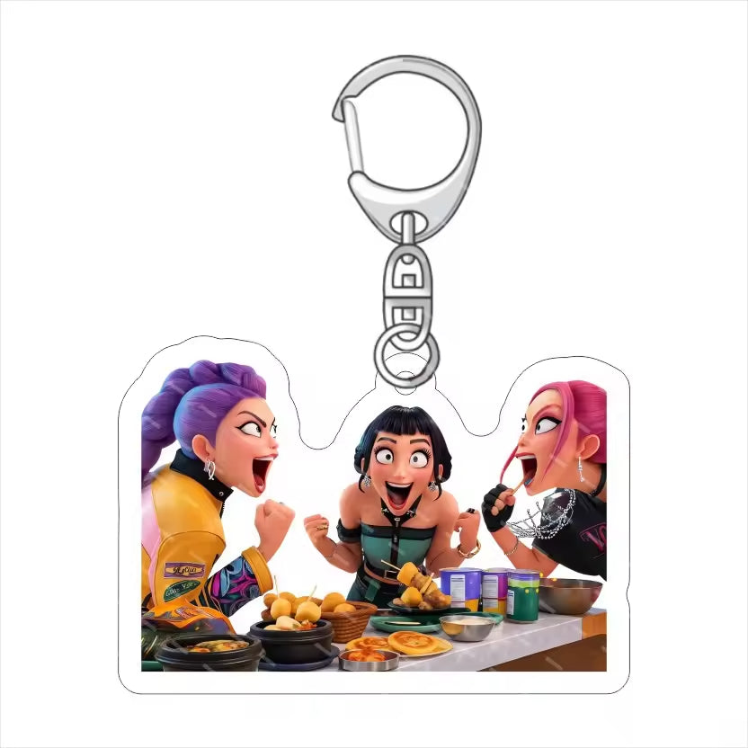 Demon Hunter Anime Cartoon  Acrylic Waterproof Keychain-Wholesale Custom Business Gift