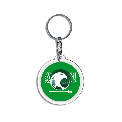 2026 Football National Flag Acrylic Keychain | Round Sports Fan Souvenir