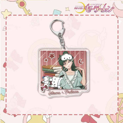 Custom Keychain Cute Cartoon Tsukino Usagi Metal Anime Sailormoon UV Printing Waterproof Bottle Custom Opener