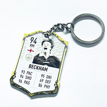 Football Player Scorecard Acrylic Keychain | UV Printed Sports Fan Collectible