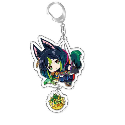 Custom Keychain UV Printed Genshin Cosplay Fan Gift Transparent Holographic Acrylic Keychain