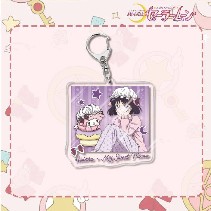 Custom Keychain Cute Cartoon Tsukino Usagi Metal Anime Sailormoon UV Printing Waterproof Bottle Custom Opener