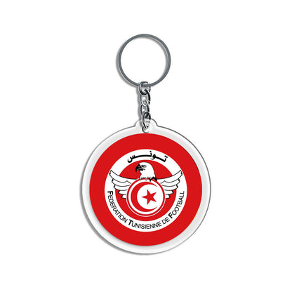 2026 Football National Flag Acrylic Keychain | Round Sports Fan Souvenir