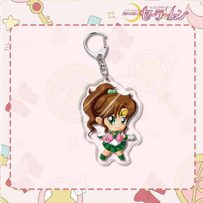 Custom Keychain Cute Cartoon Tsukino Usagi Metal Anime Sailormoon UV Printing Waterproof Bottle Custom Opener