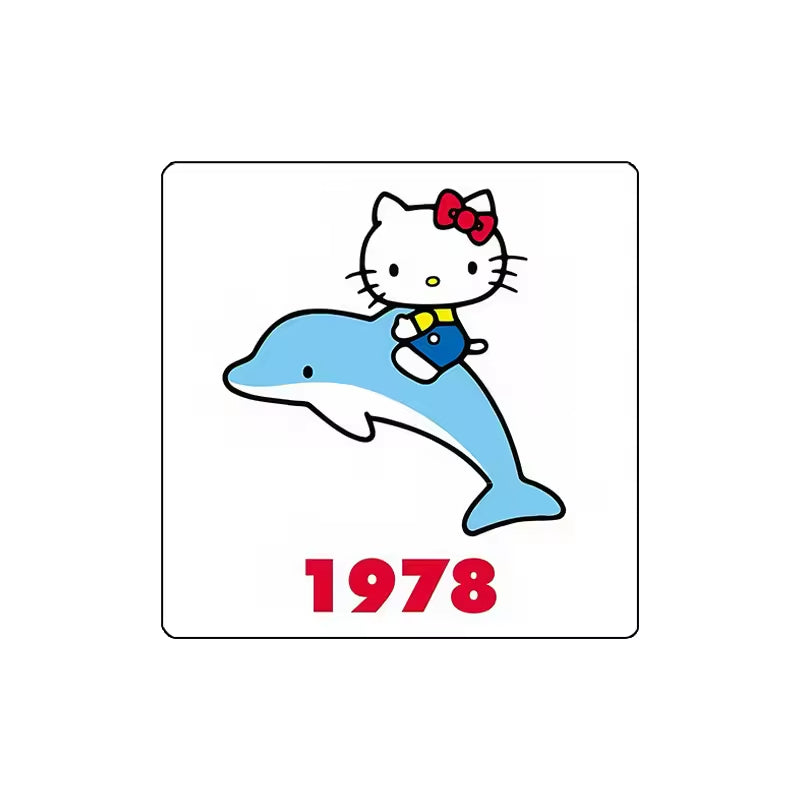 Custom Charm Cute Cartoon Kitty Cat Anniversary  Crystal Glass Soft Magnetic Refrigerator Magnet