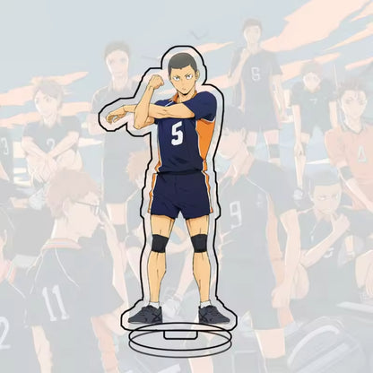 Custom Standee Haikyuu Volleyball Anime Team Acrylic Desktop Stand Figure Hinata Shoyo Kageyama Tobio Gift Decoration