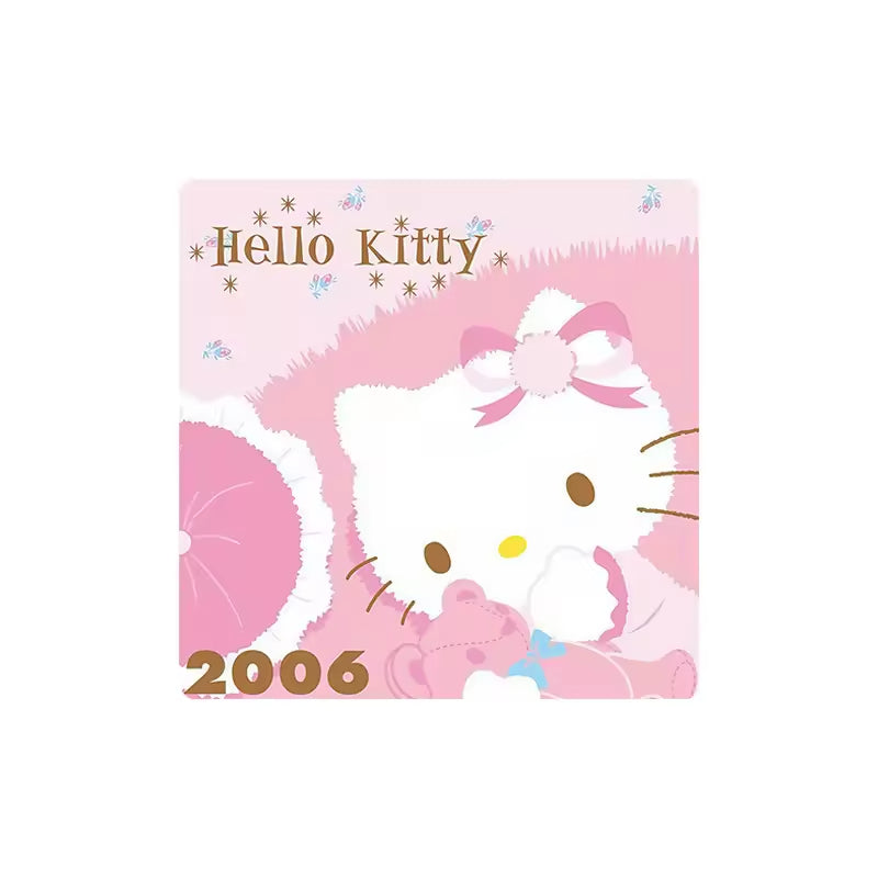 Custom Charm Cute Cartoon Kitty Cat Anniversary  Crystal Glass Soft Magnetic Refrigerator Magnet