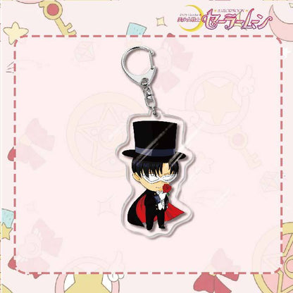 Custom Keychain Cute Cartoon Tsukino Usagi Metal Anime Sailormoon UV Printing Waterproof Bottle Custom Opener