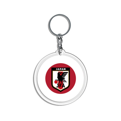 2026 Football National Flag Acrylic Keychain | Round Sports Fan Souvenir