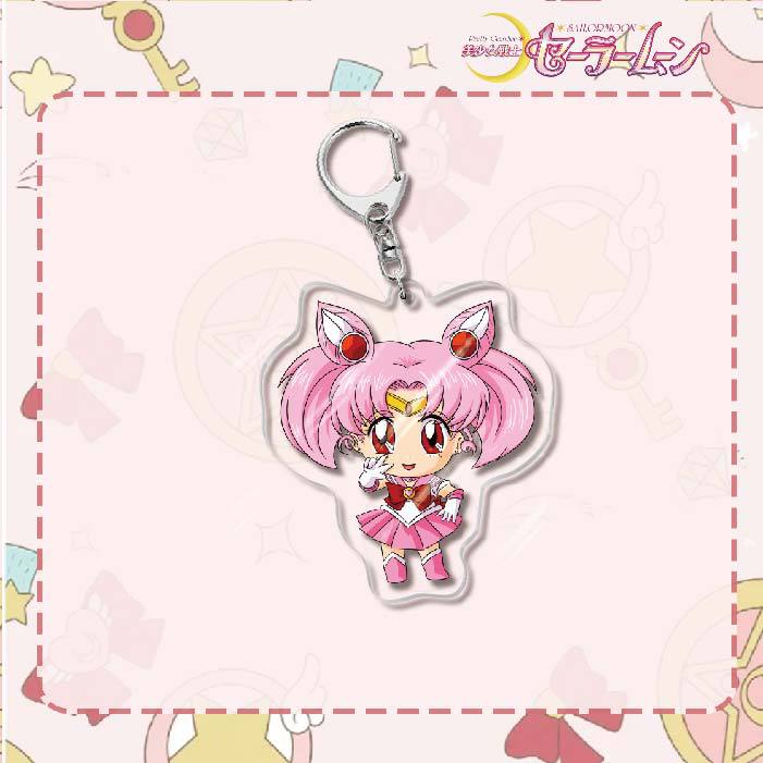 Custom Keychain Cute Cartoon Tsukino Usagi Metal Anime Sailormoon UV Printing Waterproof Bottle Custom Opener