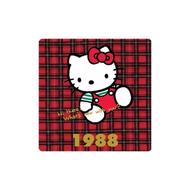 Custom Charm Cute Cartoon Kitty Cat Anniversary  Crystal Glass Soft Magnetic Refrigerator Magnet
