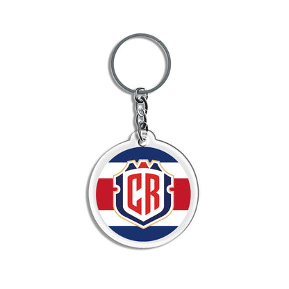 2026 Football National Flag Acrylic Keychain | Round Sports Fan Souvenir