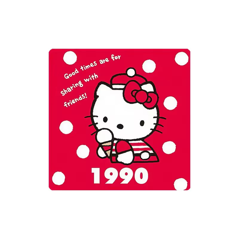 Custom Charm Cute Cartoon Kitty Cat Anniversary  Crystal Glass Soft Magnetic Refrigerator Magnet