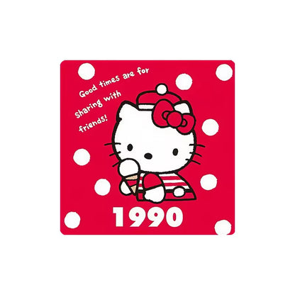 Custom Charm Cute Cartoon Kitty Cat Anniversary  Crystal Glass Soft Magnetic Refrigerator Magnet
