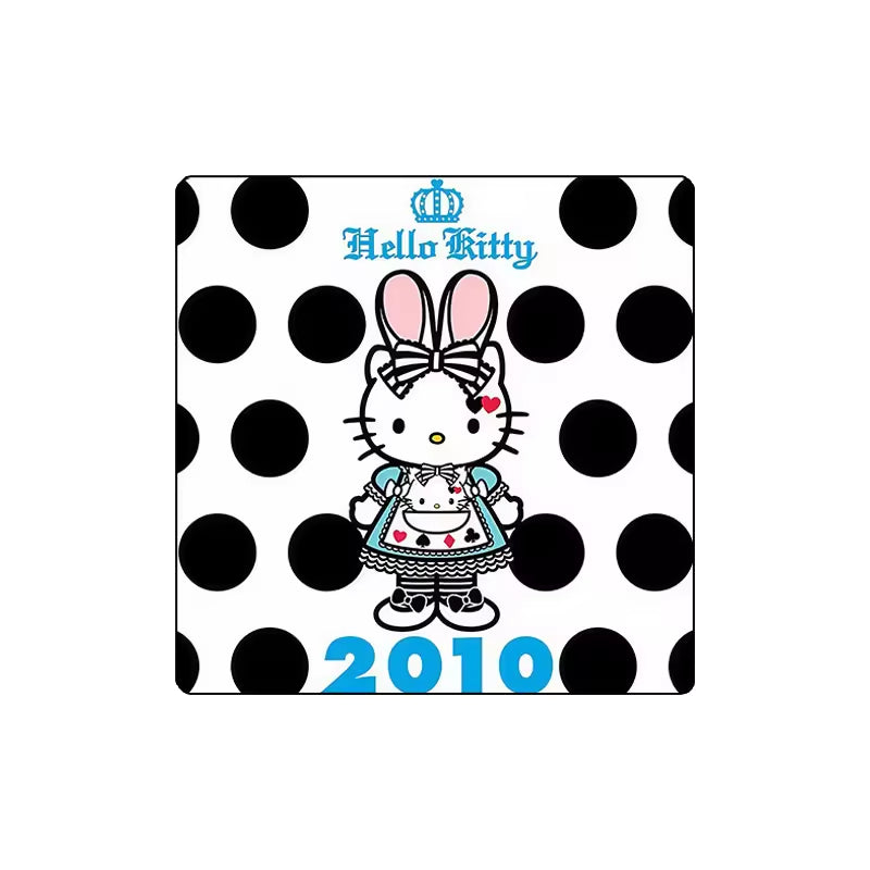 Custom Charm Cute Cartoon Kitty Cat Anniversary  Crystal Glass Soft Magnetic Refrigerator Magnet