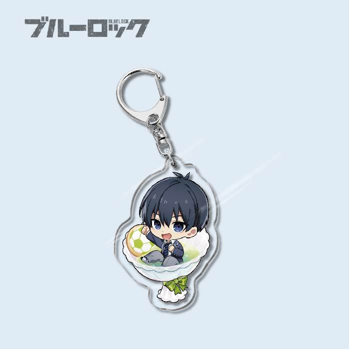 Custom Keychain Designs Anime Blue Lock Cartoon Character Double Sided Acrylic Light Weight UV Printed