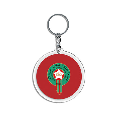 2026 Football National Flag Acrylic Keychain | Round Sports Fan Souvenir