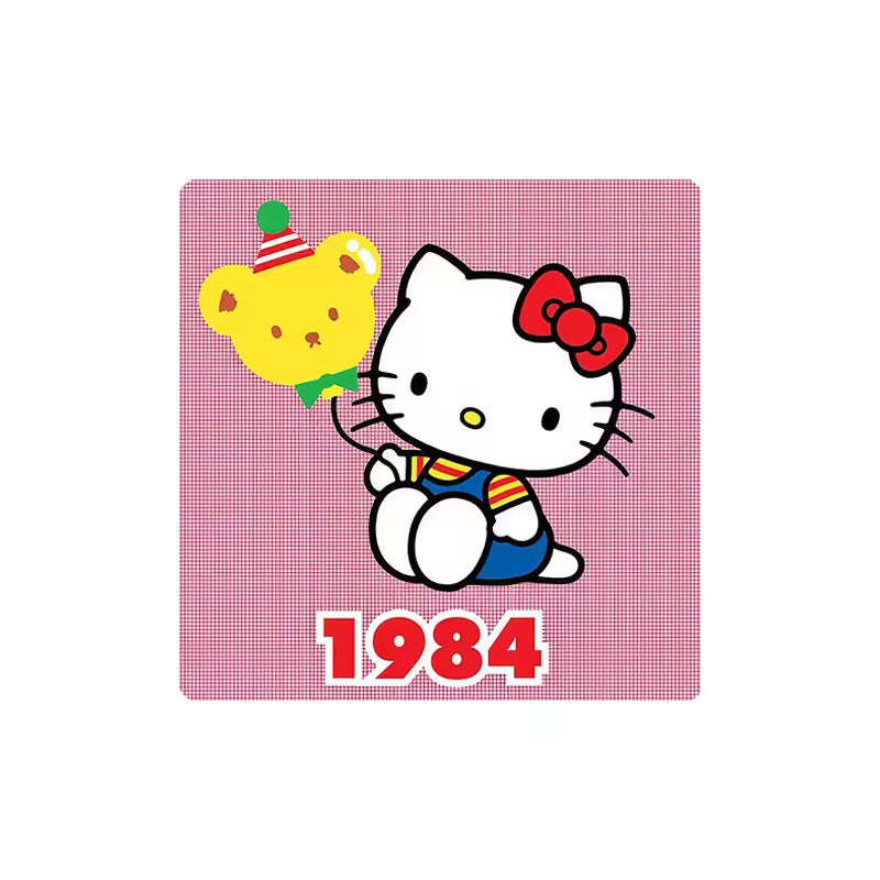 Custom Charm Cute Cartoon Kitty Cat Anniversary  Crystal Glass Soft Magnetic Refrigerator Magnet