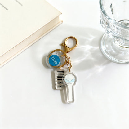 Custom Kpop Style Acrylic Light Keychain  Cartoon Photo Pendant for Gifts Souvenirs Fans