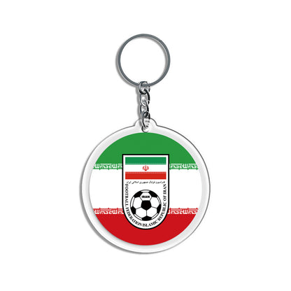 2026 Football National Flag Acrylic Keychain | Round Sports Fan Souvenir