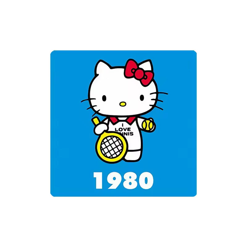 Custom Charm Cute Cartoon Kitty Cat Anniversary  Crystal Glass Soft Magnetic Refrigerator Magnet