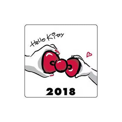 Custom Charm Cute Cartoon Kitty Cat Anniversary  Crystal Glass Soft Magnetic Refrigerator Magnet