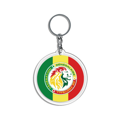 2026 Football National Flag Acrylic Keychain | Round Sports Fan Souvenir
