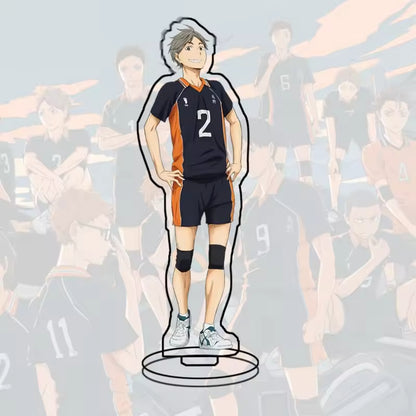 Custom Standee Haikyuu Volleyball Anime Team Acrylic Desktop Stand Figure Hinata Shoyo Kageyama Tobio Gift Decoration