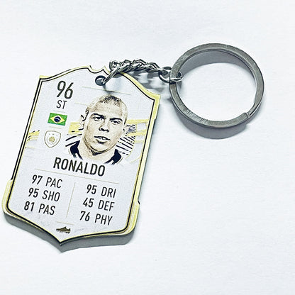 Football Player Scorecard Acrylic Keychain | UV Printed Sports Fan Collectible