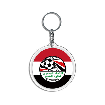 2026 Football National Flag Acrylic Keychain | Round Sports Fan Souvenir